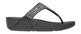Tongs FitFlop Femme Lulu Maxi-Crystal Toe-Post Sandals Black