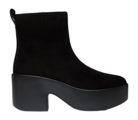 FitFlop Women Platfforms Suede Heeled Ankle Boots All Black