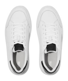 FitFlop Women RTG Sequin-Backtab Leather Sneakers Urban White/Black