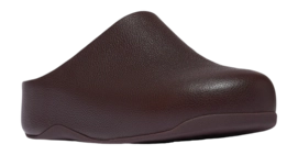 Clog FitFlop Shuv Tumbled-Leather Clogs Damen Chocolate