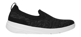 Sneaker FitFlop Super-Q Knit Slip-Ons Damen Black / Silvereen