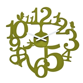 Wandklok Koziol [Pi:P] Olive Green