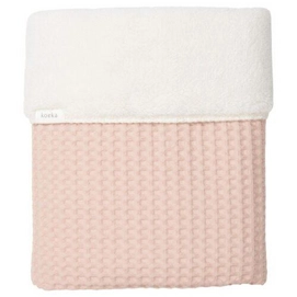 Ledikantdeken Koeka Wafel/Teddy Oslo Rosa Salt/Pebble