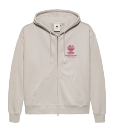 Sweat à Capuche Logo New Amsterdam Surf Association Logo Zip-Up Pebble Magenta