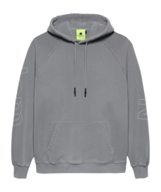 Hoodie New Amsterdam Surf Association Logo Line Unisex Snow Grey White