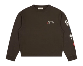 Langarmshirt Bram's Fruit Flora Herren Solid Charcoal