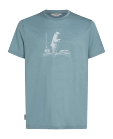 T-Shirt Icebreaker Men Merino 150 Tech Lite SS Tee Polar Paradise Blue Ashen