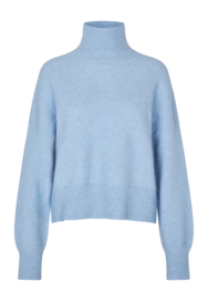 Rollkragen Samsoe Samsoe Nola T-N Damen Della Robbia Blue