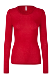 Langarmshirt Samsoe Samsoe Sadou T-Shirt LS Damen Haute Red