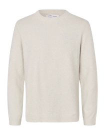 Crew Neck Samsoe Samsoe Sanino Herren Sweater Silver Birch
