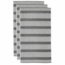 Handtuch Beddinghouse Sheer Stripe Anthracite 60 x 110 (3er Set)