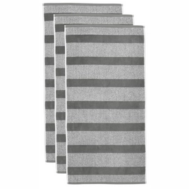 Serviette de Toilette Beddinghouse Sheer Stripe Anthracite 50 x 100 (Set de 3)
