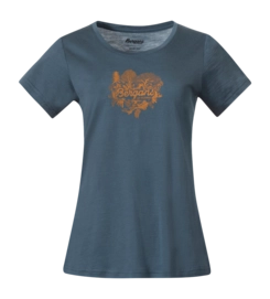 T-Shirt Bergans Femme Graphic Wool Tee Orion Blue