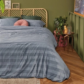 Dekbedovertrek At Home by Beddinghouse Soft Shine Blauw Grijs Velvet-140 x 200 / 220 cm | 1-Persoons