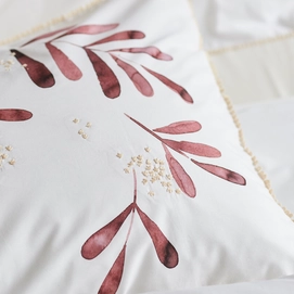 Taie d'oreiller Sylvie Thiriez Brodée Agathe Percale (65 x 65 cm)