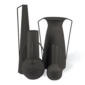 Vaas POLSPOTTEN Vases Roman Black (Set van 4)
