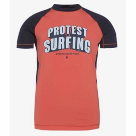 Zwemshirt Protest Boys Frezz Jr Rashguard Short Sleeve New Coralpink