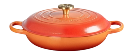 Braadpan Le Creuset Campagnard Signature Rond Flamme Dorée 30 cm