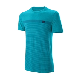 Tennisshirt Wilson Competition Seamless Crew Scuba Blue Herren