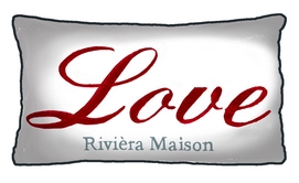 Sierkussen Rivièra Maison Love Red (30 x 50 cm)