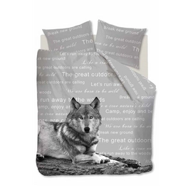 Bettwäsche Husky Grau Mikrofaser