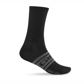 Chaussettes de Cyclisme Giro Merino Season Wool Black Charcoal-Taille 40 - 42