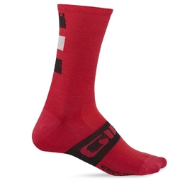 Fietssok Giro Merino Season Wool s Dark Red Black Grey