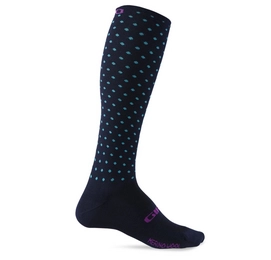 Fietssok Giro Hightower Merino Wool Midnight Blue Glacier Dots