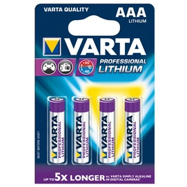 Batterij Varta AAA/LR03 Professional Lithium 1,5V
