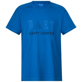 T-Shirt Bergans Homme Happy Camper Tee Fjord Dark Steel Blue Summersky