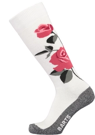 Skisok Barts Unisex Roses White