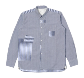 Shirt Universal Works Men Patched Navy-L