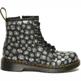 Dr. Martens Junior 1460 Black Metallic Grey Loud Leopard Hydro