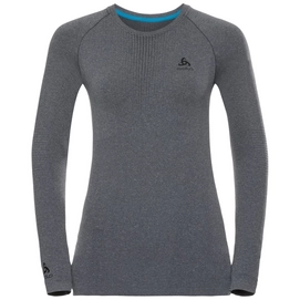 Funktionsunterhemd Odlo SUW Top Crew Neck L/S Performance Warm Grey Melange Black Damen