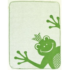 Jacquard Babydecke Ibena Kuschelkind Frosch Grün