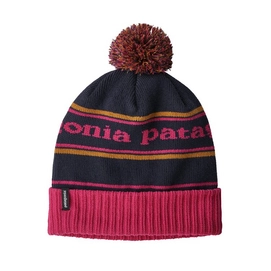 Beanie Patagonia Powder Town Stripe Craft Pink Navy Blue
