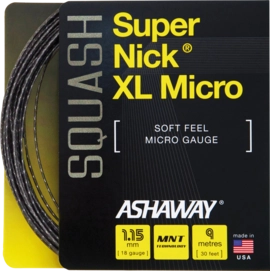 Squashsnaar Ashaway SuperNick XL Micro Black  (1,15mm/9m)