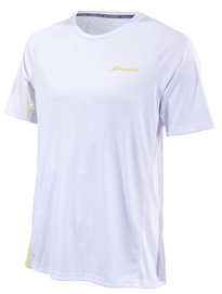 T-shirt Babolat Boys Performance Crew Neck Tee White Dark Yellow