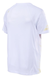 Tennisshirt Babolat Boys Performance Crew Neck Tee White Dark Yellow