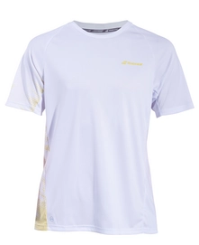 Tennisshirt Babolat Boys Performance Crew Neck Tee White Dark Yellow
