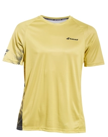 Tennisshirt Babolat Boys Performance Crew Neck Tee Dark Yellow Black