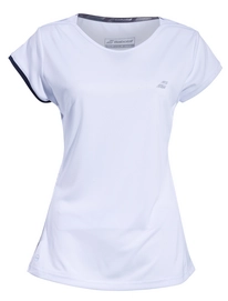 Tennisshirt Babolat Girls Performance Cap Sleeve Top White Silver