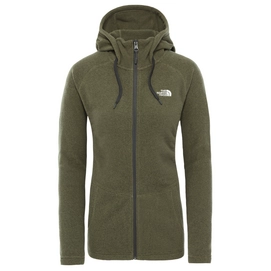 Vest The North Face Women Mezzaluna Full Zip Hoodie Burnt Olive Green