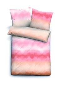 Bettwäsche Biberna Soft Rosa Seersucker