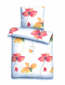 Bettwäsche Biberna Gelb Soft-Seersucker