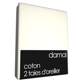2 Taies d'Oreiller Damai Crème (Coton)