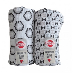 Multidoek Lodger Swaddler Hydrofiel Limited Edition Triangle Flower Print (2-delig)