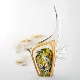 Sculpture Leonardo Fish Oceano 30 Orange