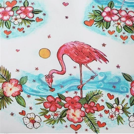 Dekbedovertrek Beddinghouse Kids Flamingo Flower Pink Katoen