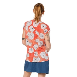 T-Shirt Jack Wolfskin Women Marigold Hot Coral All Over